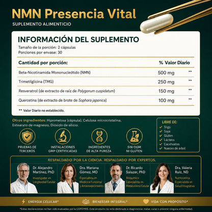Presencia Vital NMN – Vitalidad Celular Avanzada